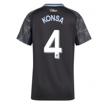 Billige Fotballdrakt Aston Villa Ezri Konsa #4 Replika Bortedrakt Dame 2025-26 Kortermet